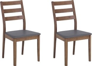 2 krēslu komplekts Beliani Paolina, brūns/pelēks cena un informācija | Virtuves un ēdamistabas krēsli | 220.lv