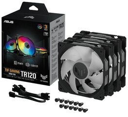 Asus TUF Gaming TR120 ARGB Black 3 Pack (90DA0090-B09020) cena un informācija | Datora ventilatori | 220.lv