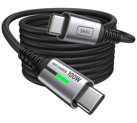 INIU USB C kabelis, 100 W cena un informācija | Kabeļi un vadi | 220.lv