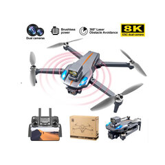 K911 MAX GPS drone 8K darbības videokamera Profesionāla dubultā HD kamera, salokāma ar korpusu melnā krāsā cena un informācija | Galda spēles | 220.lv