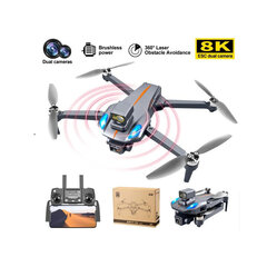 Профессиональная двойная HD-камера K911 MAX GPS Drone 8K Action Video Camera, складная с чехлом, черного цвета цена и информация | Дроны | 220.lv