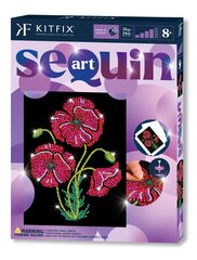 KITFIX Amatniecības komplekts Sequin Art Purple spīdumiņu māksla, Magones cena un informācija | Smilšu kastes, smiltis | 220.lv