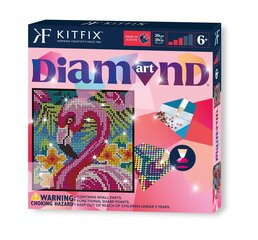 KITFIX Amatniecības komplekts Diamond Art dimantiņu māksla, Flamingo cena un informācija | Smilšu kastes, smiltis | 220.lv