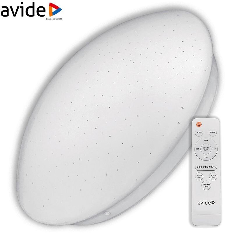 Avide LED griestu lampa Stella 48W ar tālvadības pulti cena un informācija | Griestu lampas | 220.lv