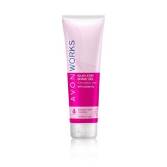 Avon Works Silky Stay skūšanās želeja sievietēm ar šī sviestu un jojobas sviestu, 150 ml cena un informācija | Skūšanās piederumi, kosmētika | 220.lv