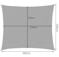Saulessargs - 3x2m, Gardlovs cena un informācija | Saulessargi, markīzes un statīvi | 220.lv