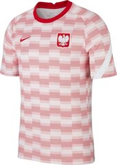 Treniņu krekls Nike Breathe Poland, XL, balts cena un informācija | Futbola formas un citas preces | 220.lv