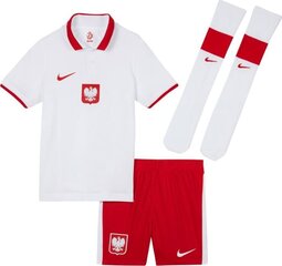 Bērnu komplekts Nike Poland LK Brt Kit Home CV0569, balts, XS (122-128cm) cena un informācija | Futbola formas un citas preces | 220.lv