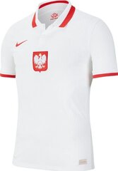 T-krekls Nike Poland Vapor Match Home Jersey, L, balts cena un informācija | Futbola formas un citas preces | 220.lv