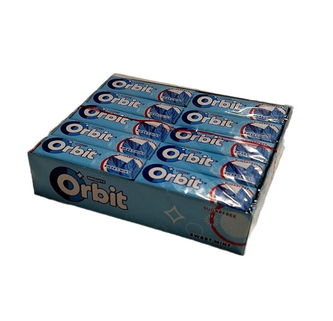 Košļājamā gumija Orbit Sweet Mint, 14 g x 30gab. цена и информация | Saldumi | 220.lv