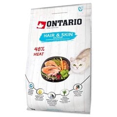 Сухой корм для кошек - Ontario Cat Hair and Skin, 2 кг цена и информация | Сухой корм для кошек | 220.lv