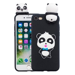 „Squezy“ Boy Panda cieta silikona (TPU) apvalks - melns (iPhone 7 / 8 / SE 2020 / SE 2022) cena un informācija | Telefonu vāciņi, maciņi | 220.lv