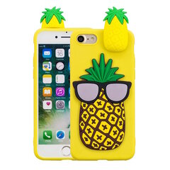 „Squezy“ Pineapple cieta silikona (TPU) apvalks - dzeltens (iPhone 7 / 8 / SE 2020 / SE 2022) cena un informācija | Telefonu vāciņi, maciņi | 220.lv