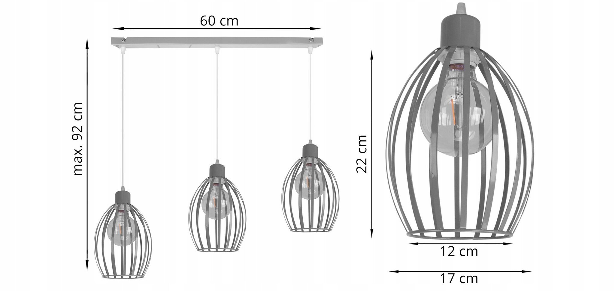 LightHome kulons TOMI цена и информация | Lustras | 220.lv