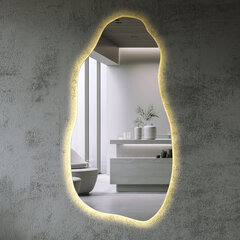 Spogulis LED Tulup, 40x80 cm, sudraba цена и информация | Зеркала | 220.lv