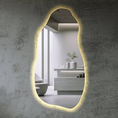 Spogulis LED Tulup, 50x100 cm, sudraba cena un informācija | Spoguļi | 220.lv