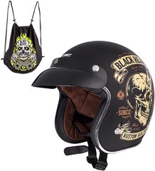 Moto ķivere W-TEC V541 Black Heart — Black XL (61-62) XXL (63-64) cena un informācija | Moto ķiveres | 220.lv