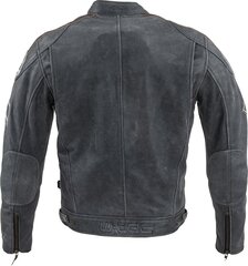 Vīriešu ādas motociklistu jaka W-TEC tumši pelēka vintage - tumši pelēka 3XL cena un informācija | Moto jakas | 220.lv