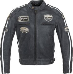 Vīriešu ādas motociklistu jaka W-TEC tumši pelēka vintage - tumši pelēka 5XL цена и информация | Мотоциклетные куртки | 220.lv