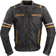 Vīriešu ādas motocikla jaka W-TEC Traction - melna 5XL cena un informācija | Moto jakas | 220.lv