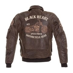 Vīriešu ādas jaka W-TEC Black Heart Bomber - Vintage Brown 6XL cena un informācija | Moto jakas | 220.lv