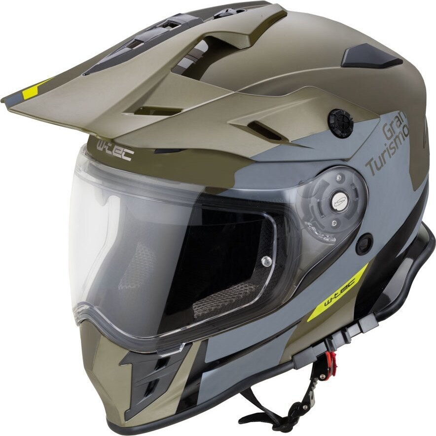 Motocikla ķivere W-TEC V331 PR Graphic — Khaki-Grey S(55-56) цена и информация | Moto ķiveres | 220.lv