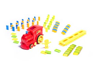 Domino vilciens KidsPro Locomotive Train Puzzle, sarkans cena un informācija | Attīstošās rotaļlietas | 220.lv