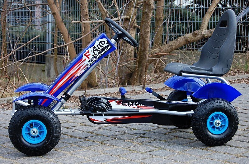 Pedāļu kartings Mega Gokart, zils cena un informācija | Rotaļlietas zēniem | 220.lv