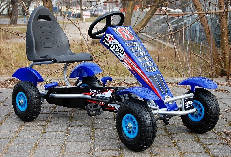 Pedāļu kartings Mega Gokart, zils cena un informācija | Rotaļlietas zēniem | 220.lv