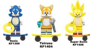 Sonic the Hedgehog figūra HeroBricks, 3gab, 5cm cena un informācija | Konstruktori | 220.lv