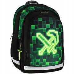 Skolas mugursoma Starpak Pixel Green 533137 cena un informācija | Skolas somas | 220.lv