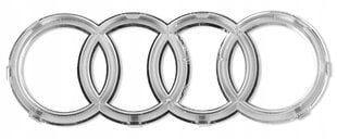 AUDI logotipa emblēma 27x9,5 cm sudraba krāsā cena un informācija | Auto piederumi | 220.lv