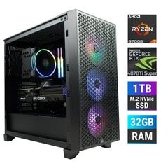 Dators MonsterX Ryzen 7 8700G 32GB 1TB NVME RTX4070Ti Super cena un informācija | Stacionārie datori | 220.lv