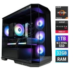 Dators MonsterX Ryzen 5 7600X 32GB 1TB NVME RX7800XT cena un informācija | Stacionārie datori | 220.lv