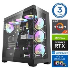 INTOP AQUA Ryzen 7 7700X 32GB DDR5 1TB SSD M.2 NVME+2TB RTX4070 SUPER 12GB WIN11 cena un informācija | Stacionārie datori | 220.lv