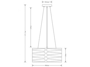 Piekaramā lampa Marisa, 40 cm, melna 2584 cena un informācija | Lustras | 220.lv