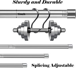 INFLATION Karnīze Sudrabs, 157 cm cena un informācija | Aizkaru stangas, karnīzes | 220.lv