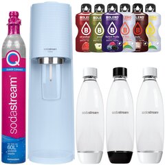 Saturators Sodastream Terra gaiši zils + 1 pudele + 2 pudeles melns+balts Fuse divpakete цена и информация | Аппараты для газирования воды | 220.lv