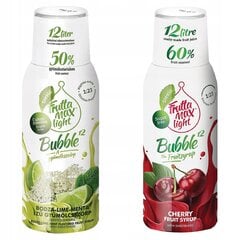 FruttaMax Lime Mint LIGHT sīrups 500ml+FruttaMax Cherry LIGHT sīrups 500 m cena un informācija | Gāzētā ūdens aparāti | 220.lv