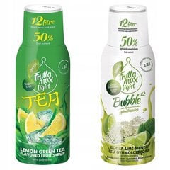 FruttaMax ICE TEA LEMON GREEN sīrups 500ml+FruttaMax Lime Mint LIGHT sīrups 500ml cena un informācija | Gāzētā ūdens aparāti | 220.lv