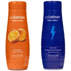 SodaStream Classics apelsīnu sīrups 440ml+izotoniskais 440ml cena un informācija | Gāzētā ūdens aparāti | 220.lv