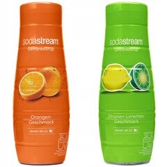 SodaStream Classics apelsīnu sīrups 440ml+Lime Lemon 440ml cena un informācija | Gāzētā ūdens aparāti | 220.lv