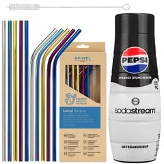 SodaStream Pepsi Max sīrups + SpinelSoda metāla salmiņi x10 цена и информация | Аппараты для газирования воды | 220.lv