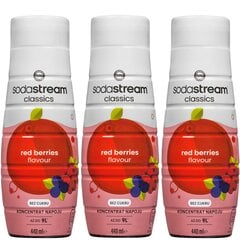 3x SodaStream Red Berries Zero sīrups 440ml цена и информация | Аппараты для газирования воды | 220.lv