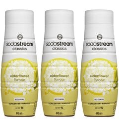 3x SodaStream Elderflower Zero sīrups 440ml цена и информация | Аппараты для газирования воды | 220.lv