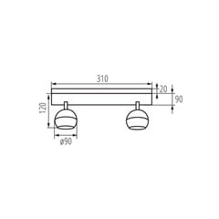 L8 griestu lampa Kanlux Galoba EL-2I W cena un informācija | Griestu lampas-ventilatori | 220.lv