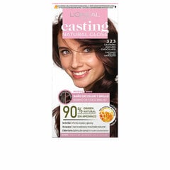 Daļēji Pastāvīga Krāsviela L'Oreal Make Up Casting Natural Gloss Nesatur Amonjaku Nº 323-castaño oscuro chocolate (180 ml) cena un informācija | Matu krāsas | 220.lv