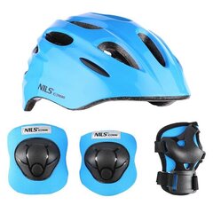 Aizsargķivere MTW01+H210 HELMET WITH PROTECTORS SET BLUE SIZE XS NILS EXTREME cena un informācija | Ķiveres | 220.lv