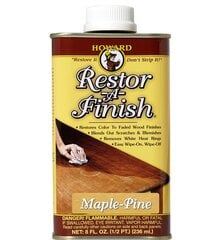 Mēbeļu renovators, Howard, Restor-A-Finish 236 ml, Maple-Pine cena un informācija | Impregnanti, kopšanas līdzekļi | 220.lv