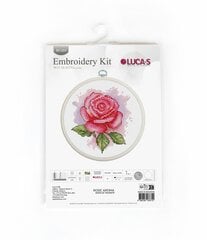 Izšūšanas komplekti ar stīpu Iekļauts "Rose Aroma" 9 x 9,5 cm SBC105 Luca-S cena un informācija | Izšūšanas piederumi | 220.lv